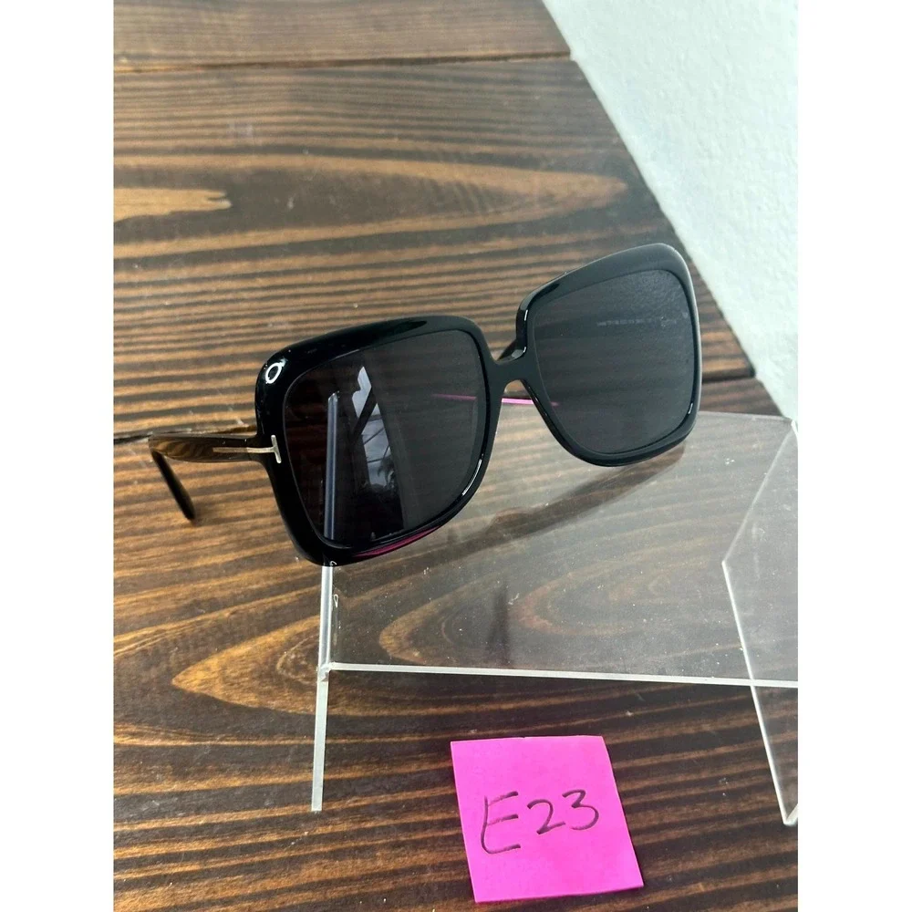 Tom Ford Lorelai TF1156 ECO 01A Womens Polished Black Sunglasses Square Full Rim